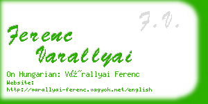 ferenc varallyai business card